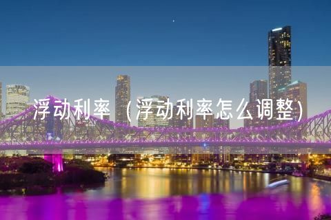 浮动利率（浮动利率怎么调整）