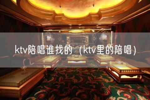 ktv陪唱谁找的（ktv里的陪唱）(6)