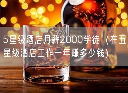 5星级酒店月薪2000学徒（在五星级酒店工作一年赚多少钱）(8)