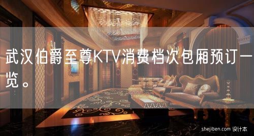 武汉伯爵至尊KTV消费档次包厢预订一览。