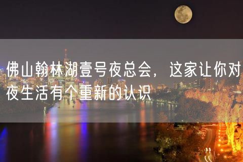 佛山翰林湖壹号夜总会，这家让你对夜生活有个重新的认识