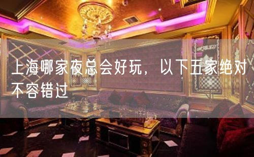 上海哪家夜总会好玩，以下五家绝对不容错过