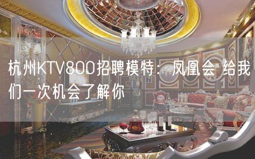 杭州KTV800招聘模特：凤凰会 给我们一次机会了解你
