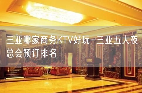 三亚哪家商务KTV好玩-三亚五大夜总会预订排名