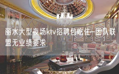 丽水大型夜场ktv招聘包吃住-团队联盟无业绩要求