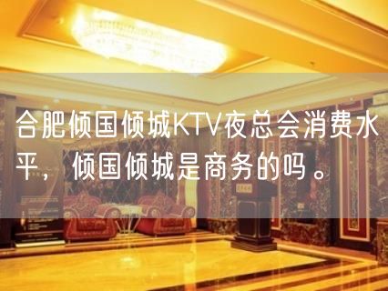 合肥倾国倾城KTV夜总会消费水平，倾国倾城是商务的吗。